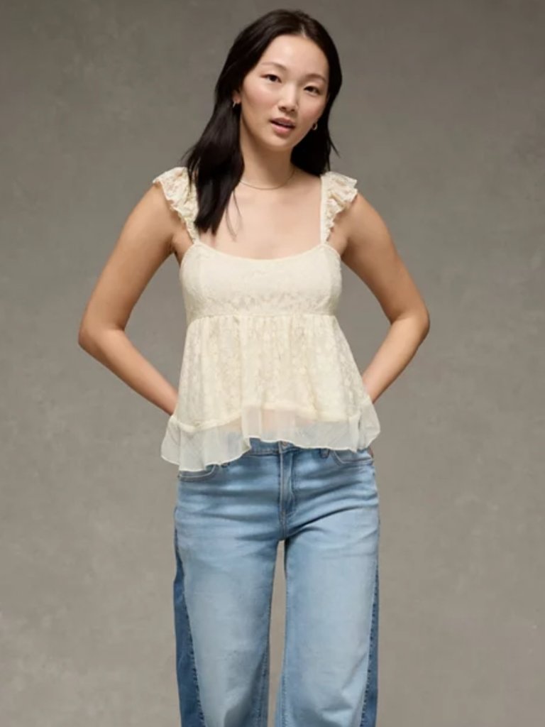 Nwt American Eagle Ruffle Tank Top Xl